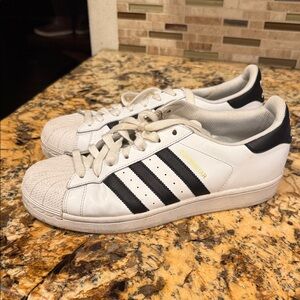 Adidas Superstar White with Black Stripes